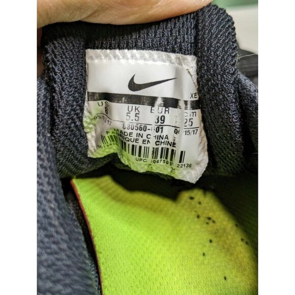 Nike Zoom 2017 Womens 8 Black Running Shoes Sneakers- Used - Picture 7 of 7